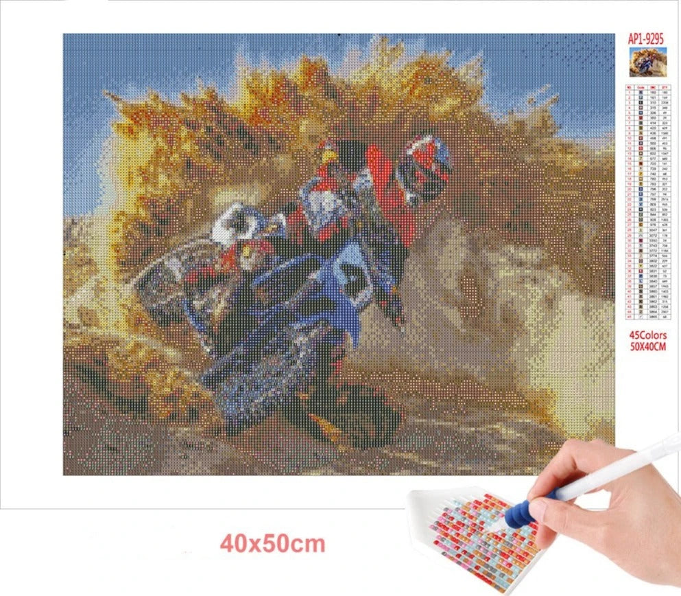 Leinwand diamond painting motorrad