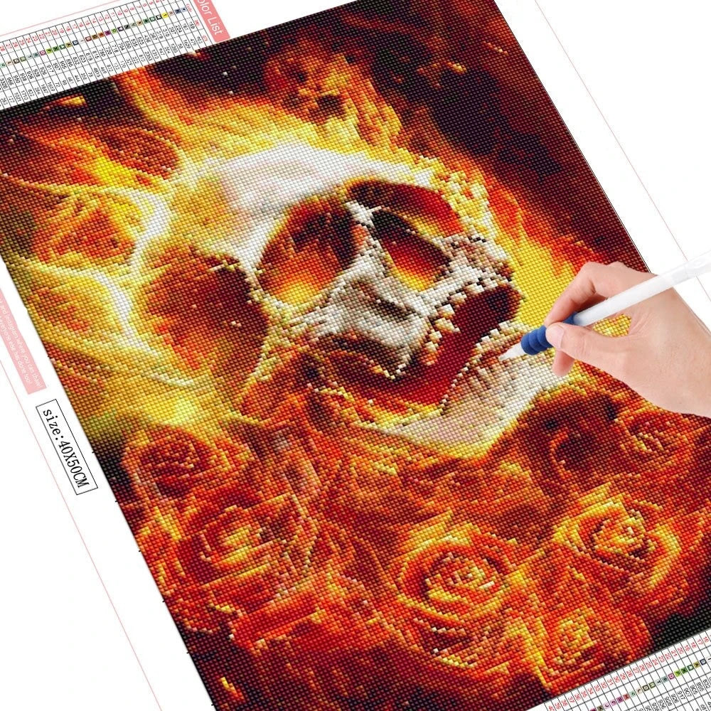 leinwand diamond painting skull