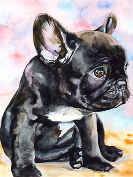 Diamond Painting Französische Bulldogge